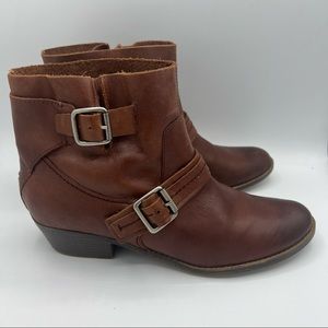 Kenneth Cole Reaction Western leather ankle boots Size 7.5 brown